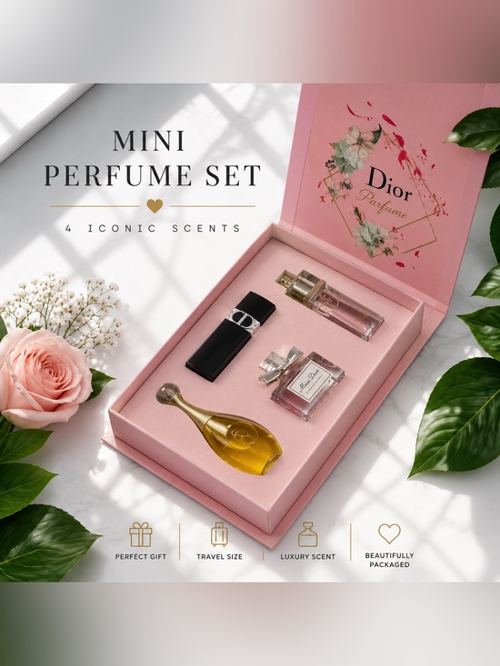 Accessories - 🎀 Dior Mini Perfume Gift Set – 5ml Fragrance Collection + Lipstick 🎀